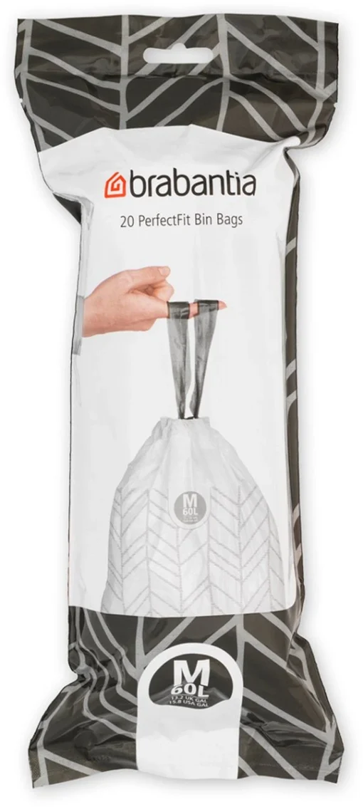 Brabantia PerfectFit 60 Liter Vuilniszakken Code M - 20 Zakken -Brabantia Winkel