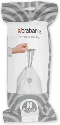 Brabantia PerfectFit Vuilniszakken - 50 - 60 L - Code H - 6 Rollen X 20 Stuks -Brabantia Winkel 580x1200