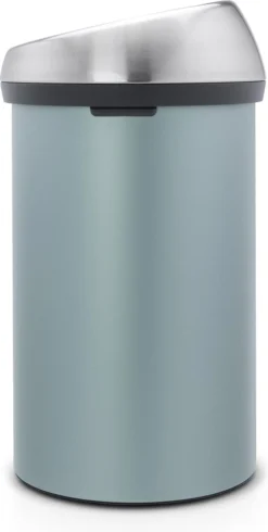 Brabantia Touch Bin Prullenbak - 60 L - Metallic Mint / Matt Steel Fingerprint Proof Deksel -Brabantia Winkel 605x1200