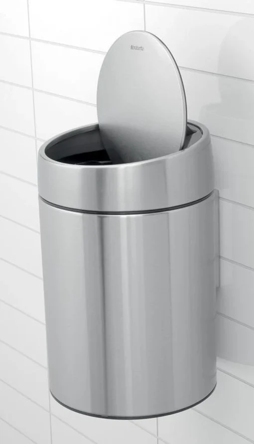 Brabantia Slide Bin Prullenbak - 5 L - Matt Black -Brabantia Winkel