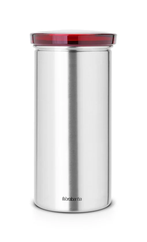 Brabantia Voorraadbus Voor Senseo Koffie En Theepads Matt Steel Fingerprint Proof Met Rode Deksel -Brabantia Winkel 717b9506c38b724e6298d3e5d37236fe