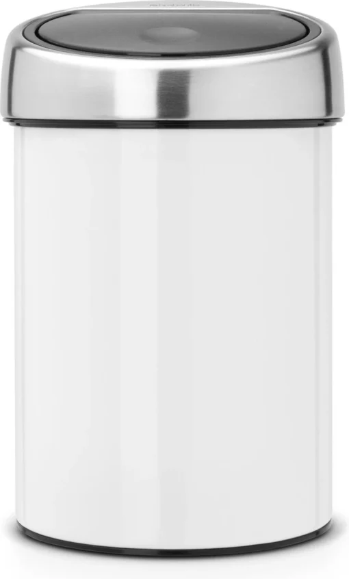 Brabantia Touch Bin Prullenbak - 3 L - White / Brilliant Steel Deksel -Brabantia Winkel 723x1200 1