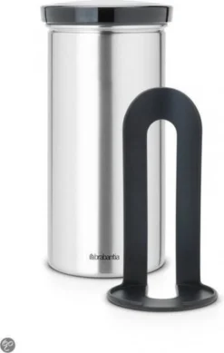 Brabantia Voorraadbus Voor 18 Koffie- En Theepads - Matt Steel Fingerprint Proof / Grijze Deksel -Brabantia Winkel 761x1200