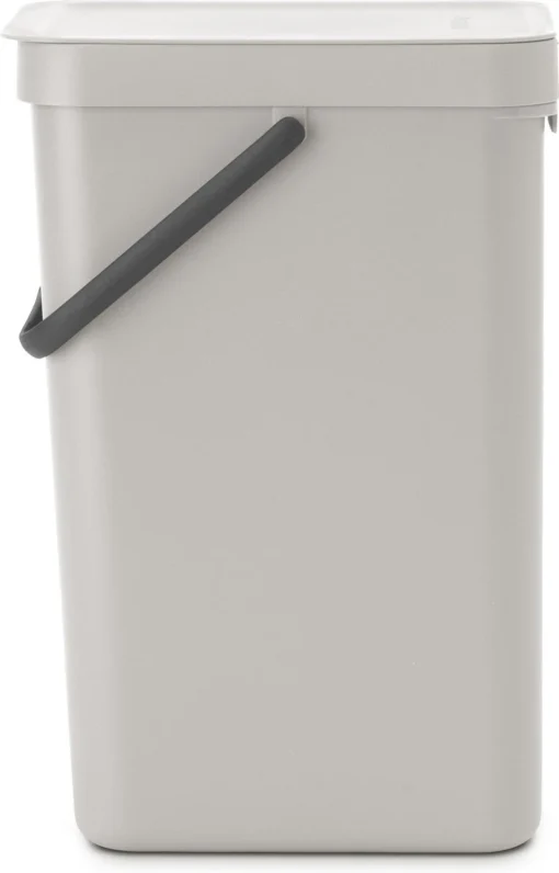 Brabantia Sort & Go Prullenbak - 16 L - Mid Grey -Brabantia Winkel