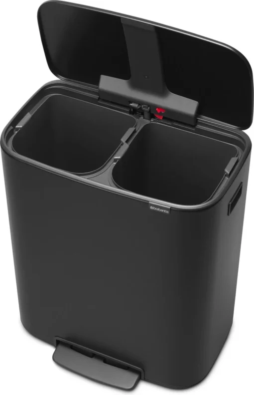 Brabantia Bo Prullenbak - 2 X 30 L - Met 80 Vuilniszakken - Matt Black -Brabantia Winkel 773x1200 2