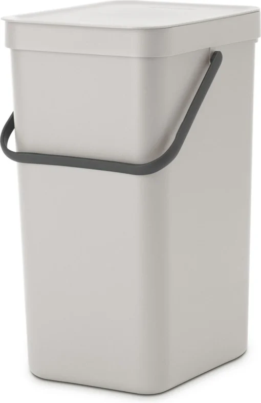 Brabantia Sort & Go Prullenbak - 16 L - Mid Grey -Brabantia Winkel