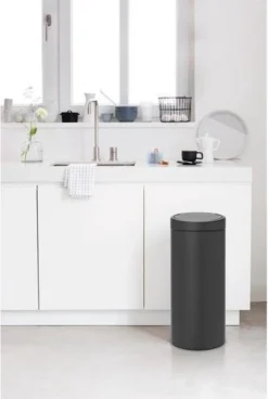 Brabantia Touch Bin Prullenbak - 30 L - Mineral Infinite Grey -Brabantia Winkel 805x1200