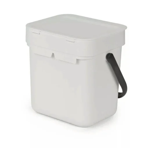 Brabantia Sort En Go Afvalemmer 3 Liter Light Grey -Brabantia Winkel 8710755213229