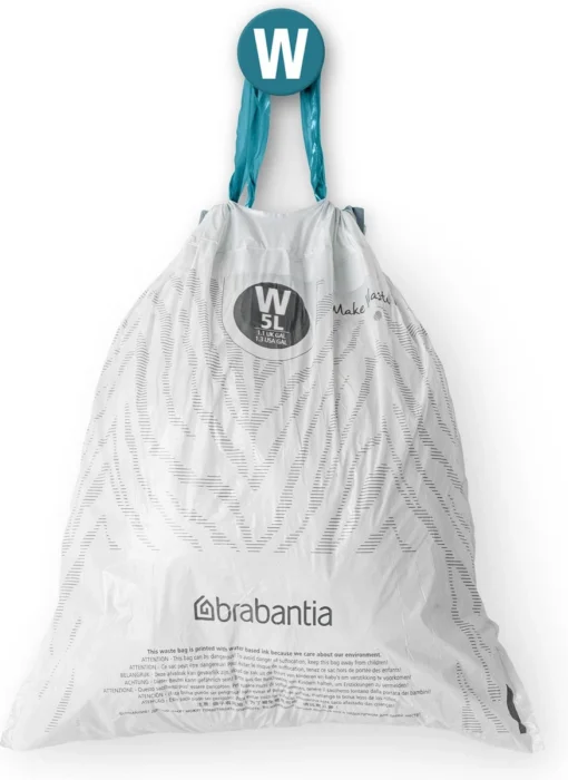 Brabantia PerfectFit Vuilniszakken - 5 L - Code W - 40 Stuks -Brabantia Winkel