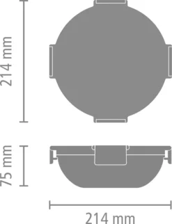 Brabantia Make & Take Salade Lunchbox - 1,3 L - Kunststof - Dark Grey -Brabantia Winkel 921x1200 2