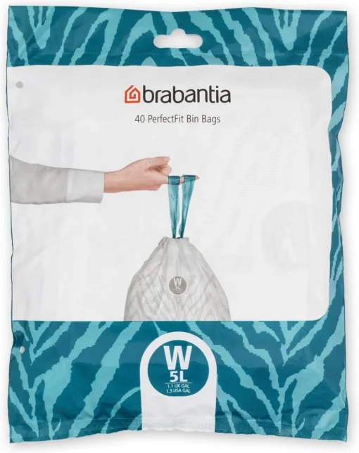 Brabantia PerfectFit Vuilniszakken - 5 L - Code W - 40 Stuks -Brabantia Winkel