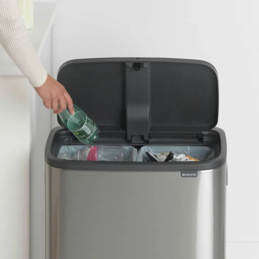 Brabantia Bo Touch Bin 2x30 Liter Matt Steel Fingerprint Proof -Brabantia Winkel Bo Touch Bin 2 x 30L Matt Steel Fingerprint Proof 8710755221422 Brabantia 300dpi 2401x2401px 6 NR 14409