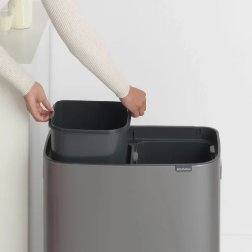 Brabantia Bo Touch Bin 2x30 Liter Platinum -Brabantia Winkel Bo Touch Bin 2 x 30L Platinum 8710755221521 Brabantia 300dpi 2401x2401px 6 NR 14453