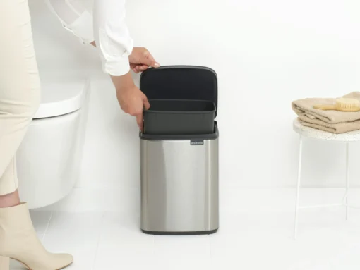 Brabantia Bo Touch Bin 7 Liter Met Kunststof Binnenemmer Matt Steel Fpp -Brabantia Winkel Bo Waste Bin 7L Matt Steel Fingerprint Proof 8710755222962 Brabantia 300dpi 4810x3608px 6 NR 30359