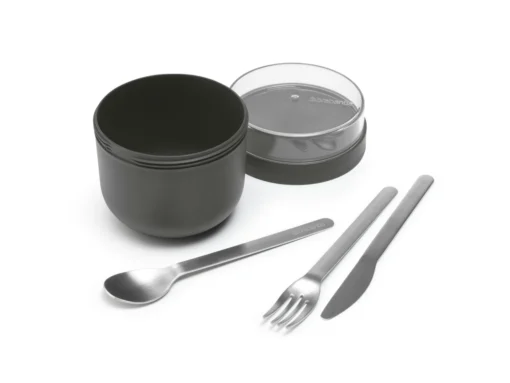 Brabantia Make & Take Ontbijtkom 0,5 Liter, Kunststof Dark Grey -Brabantia Winkel Make Take Breakfast Bowl 0.5L Dark Grey 8710755204180 Brabantia 300dpi 6000x4500px 6 NR 28015