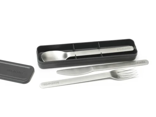 Brabantia Make & Take Bestekset 3-delig Mes Vork En Lepel Dark Grey -Brabantia Winkel Make Take Cutlery Set 3 pieces Dark Grey 8710755206641 Brabantia 300dpi 6000x4500px 6 NR 28159