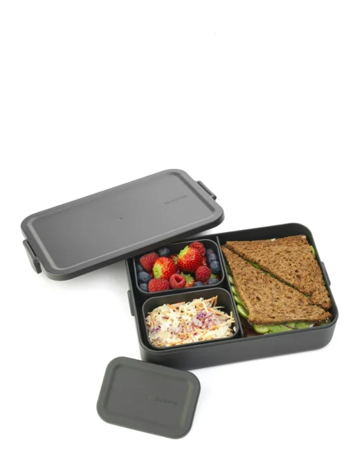 Brabantia Make & Take Bento Lunchbox Large, Kunststof Dark Grey -Brabantia Winkel Make Take Lunch Box Bento Large Dark Grey 8710755203480 Brabantia 300dpi 1329x1772px 6 NR 28816