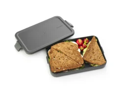 Brabantia Make & Take Lunchbox Plat, Kunststof Dark Grey -Brabantia Winkel Make Take Lunch Box Flat Plastic Dark Grey 8710755202704 Brabantia 300dpi 1772x1363px 6 NR 28813