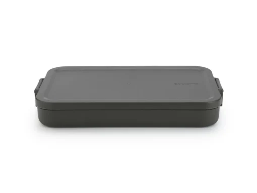 Brabantia Make & Take Lunchbox Plat, Kunststof Dark Grey -Brabantia Winkel Make Take Lunch Box Flat Plastic Dark Grey 8710755202704 Brabantia 300dpi 6000x4500px 6 NR 27907