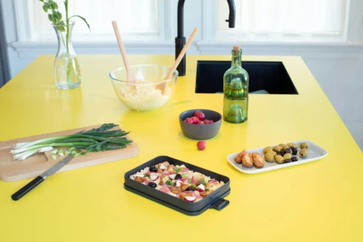 Brabantia Make & Take Lunchbox Plat, Kunststof Dark Grey -Brabantia Winkel Make Take Lunch Box Flat Plastic Dark Grey 8710755202704 Brabantia 300dpi 6720x4480px 6 NR 28865