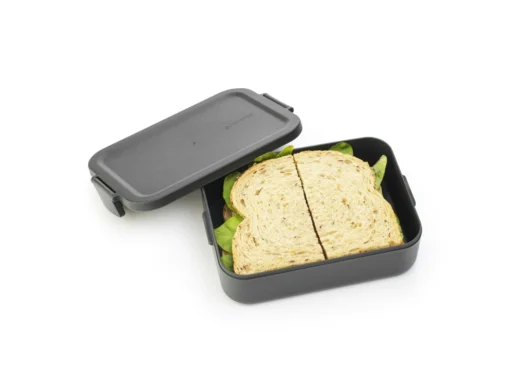 Brabantia Make & Take Lunchbox Large, Kunststof Dark Grey -Brabantia Winkel Make Take Lunch Box Large Plastic Dark Grey 8710755203060 Brabantia 300dpi 1772x1363px 6 NR 28914