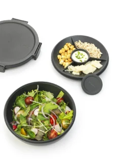 Brabantia Make & Take Saladebak 1,3 Liter Kunststof Dark Grey -Brabantia Winkel Make Take Salad Bowl 1.3L Dark Grey 8710755206344 Brabantia 300dpi 1329x1772px 6 NR 28821