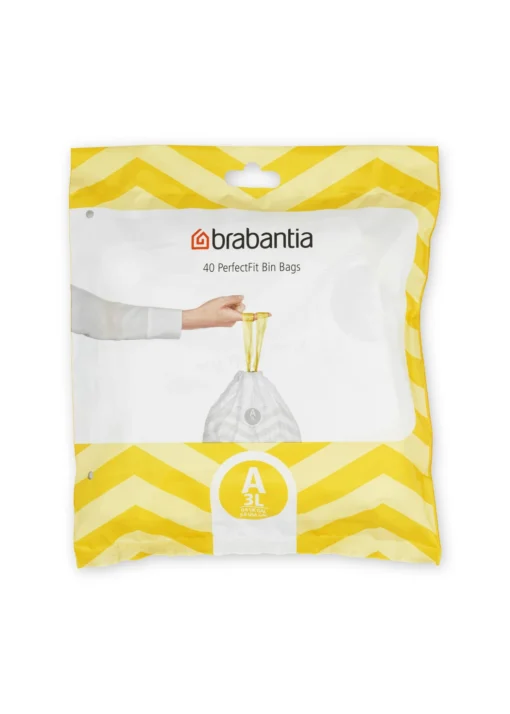 Brabantia Afvalzak A 3 Liter 40 Stuks -Brabantia Winkel PerfectFit Bags Code A 3L 40 Bags White 8710755137600 Brabantia 300dpi 5000x7000px 6 NR 25662