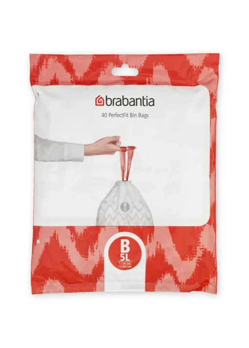 Brabantia Afvalzak B 5 Liter 40 Stuks -Brabantia Winkel PerfectFit Bags Code B 5L 40 Bags White 8710755137747 Brabantia 300dpi 5000x7000px 6 NR 25645