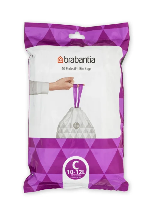 Brabantia Afvalzak C 10-12 Liter 40 Stuks -Brabantia Winkel PerfectFit Bags Code C 10 12L 40 Bags White 8710755137945 Brabantia 300dpi 5000x7000px 6 NR 25628