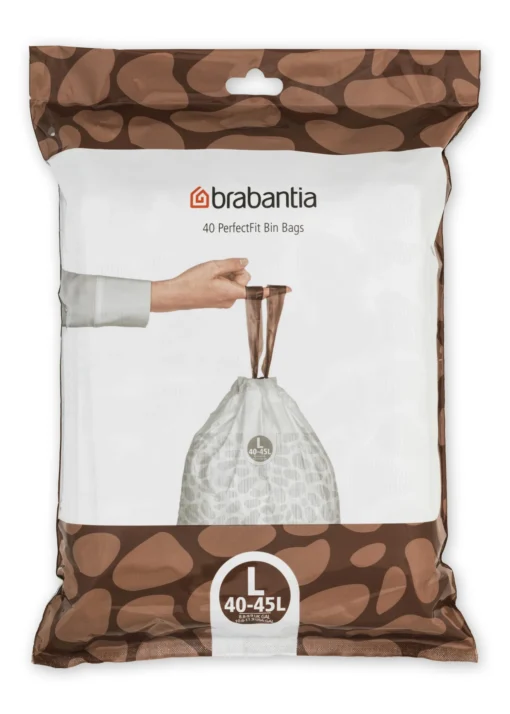 Brabantia Afvalzak L 45 Liter 40 Stuks -Brabantia Winkel PerfectFit Bags Code L 40 45L 40 Bags White 8710755138645 Brabantia 300dpi 5000x7000px 6 NR 25532