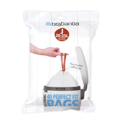 Brabantia Afvalzak J 23 Liter 40 Stuks -Brabantia Winkel PerfectFit Bags Dispenser 23L 40pcs White 8710755115608 Brabantia 2953x2953px 6 NR 10558