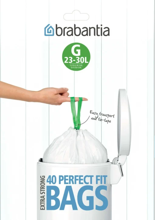 Brabantia Afvalzak G 23-30 Liter 40 Stuks -Brabantia Winkel PerfectFit BagsDispenser 23 30L 40pcs White 8710755375668 Brabantia 2646x3756px 6 NR 3181