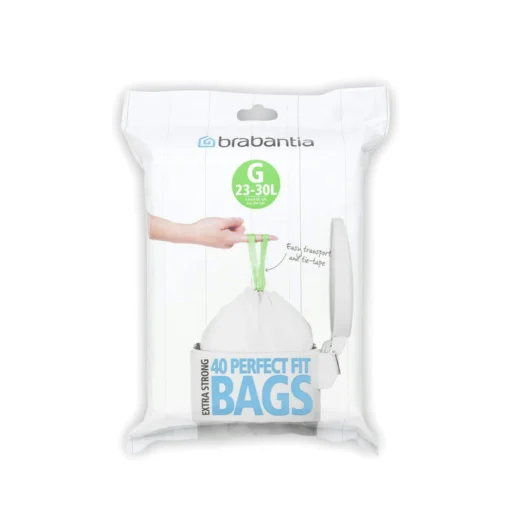 Brabantia Afvalzak G 23-30 Liter 40 Stuks -Brabantia Winkel PerfectFit BagsDispenser 23 30L 40pcs White 8710755375668 Brabantia 3482x3482px 6 NR 7972