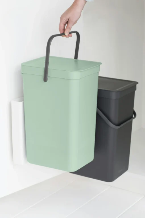 Brabantia Sort En Go Inbouwemmer 2x16 Liter Jade Green Grey -Brabantia Winkel Sort Go Built in Bin 2 x 16L Jade Green Grey 8710755214462 Brabantia 300dpi 3840x5760px 6 NR 25804