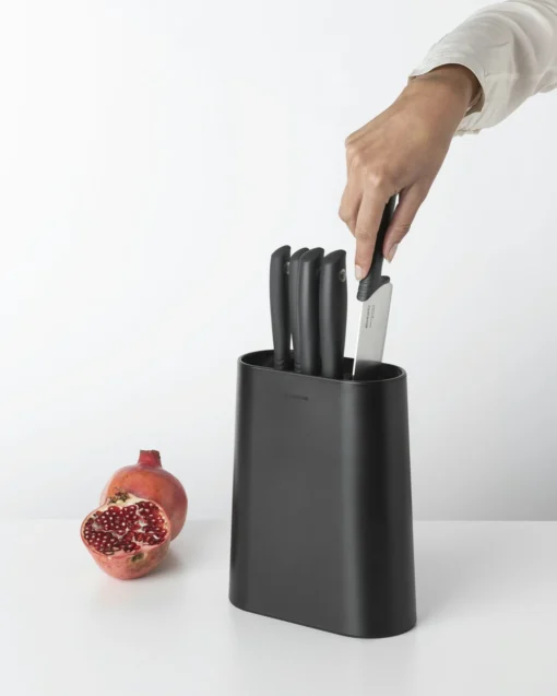 Brabantia Tasty+ Messenblok Plus 5 Messen Dark Grey -Brabantia Winkel Tasty Knife Block plus Knives Dark Grey 8710755123061 Brabantia 300dpi 3070x3836px 6 NR 15377