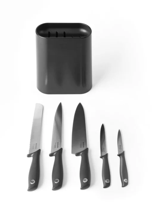 Brabantia Tasty+ Messenblok Plus 5 Messen Dark Grey -Brabantia Winkel Tasty Knife Block plus Knives Dark Grey 8710755123061 Brabantia 300dpi 4495x6205px 6 NR 15384